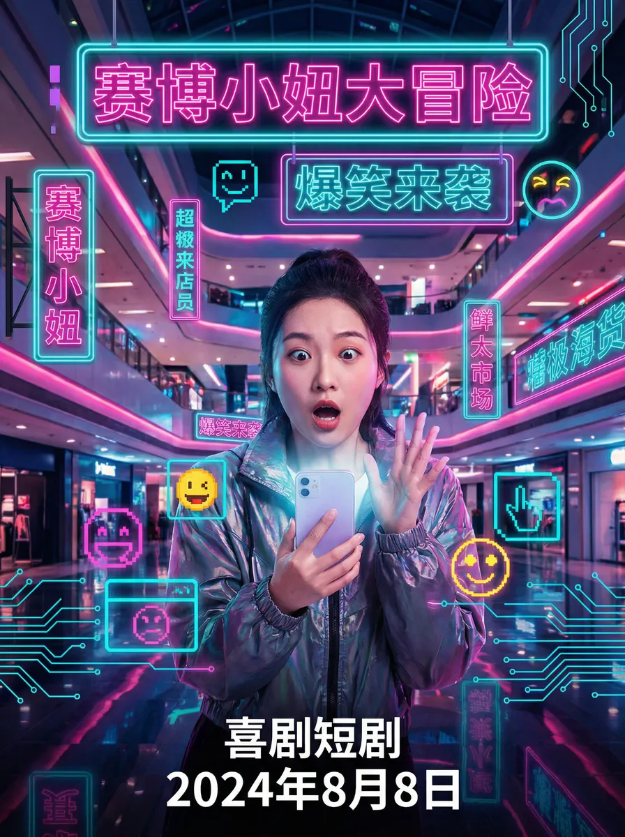侮辱丰满美丽的人妻 搞笑喜剧短剧 - 赛博小妞大冒险海报